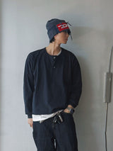 [A-T0042] レイヤードヘンリーネックTシャツ (3色)