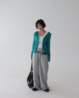 Punching eyelet string wide pants