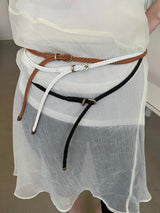 Thin twist leather belt(3)