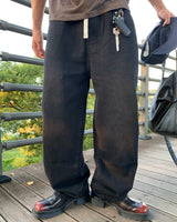 Solid Banding Wide Pants