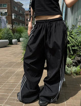 Silver Edge Line Wide-Leg Pants