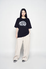 25SS ADLV UNIVERSE LOGO SHORT SLEEVE T-SHIRT BLACK
