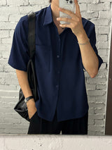 LMN Martin Air Cool Oversized Linen Short-Sleeve Shirt (3 colors)