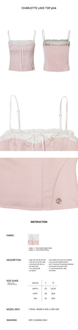 CHARLOTTE LACE TOP pink