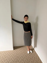 スリム Vネック ニット トップ