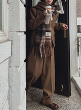 Rondel two-tuck wool wide slacks