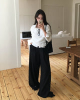 メルドバックルピンタックスラックスパンツ