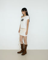 [MADE] ワンショルダーリボンTシャツ  002