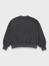 BASIC SWEATSHIRT PIGMENT DYED - CHARCOAL