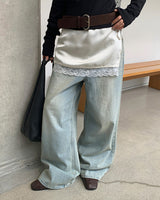 [BELLIDE MADE] マニー, ビンテージワイドデニムパンツ