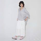 チェックフードシャツ (LIGHT GRAY)