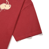 メルティングチェリーピグメントウォッシングTシャツ [RED]