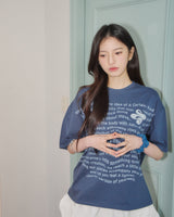 Updraft オーバーサイズアートワークTシャツ [ブルー]