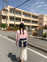クラシックスクールバッグ　ネイビー
