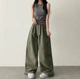Roa Baslock Nylon Cargo Wide Pants