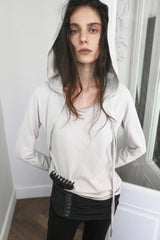 26SS★フーディースカーフローカットTシャツ
