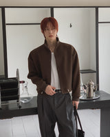 Sven Suede High-Neck Cardigan