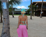 Mint pink basic strap bikini