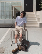 [LANARCH] Basic U-Neck Short Sleeve T-Shirt