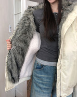 OUNCE Fur Shearling Down Jumper
