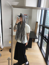 No.06 HIC made thin check scarf