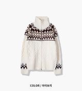 No.1024 dia wool20 ニットジップアップ (3色)