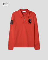 (UNISEX) Horse PK Collar Long Sleeve