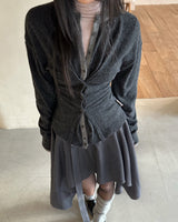 Newalrin Winter Pin tuck See-Through Top