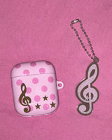 [made] Dot treble clef Keyring