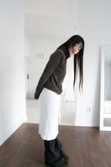 mild ribbed button midi skirt(3colors)
