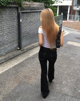 ブラックステッチブーツカットパンツ