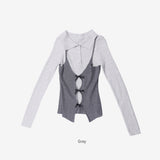 ルーニーリボンレイヤードTシャツ