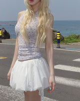 dot halter sleeveless