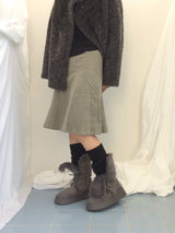 soft corduroy banding skirt