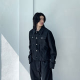 Stitch Back Slit Cropped Jacket
