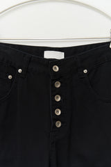 Button-fly Curved Pants
