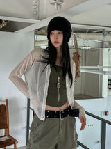 [U-BASIC] Sijeu See-Through Summer Knit Cardigan