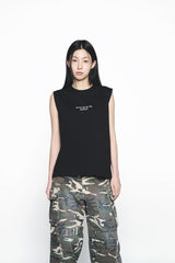 25SS ベーシックロゴウーマンスリーブレス ブラック