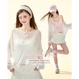 [GirlyFancyClub] Pure Series * Lyocell Top T-shirt Women's Lazy Blouse