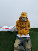 West Vintage Balloon Denim Pants (Yellow Blue)