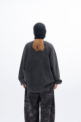 セルストーンウォッシュドワッフル長袖Tシャツ
