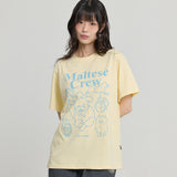 マルチーズクルーライングラフィック半袖Tシャツ