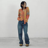 Midnight gradation cardigan