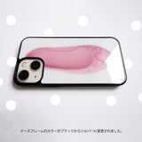 [Glass] pink dot shoes case 