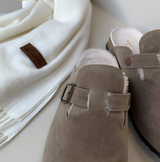 Kyren Rest fur suede mule