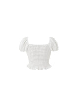 コルセットクロップブラウス (white)