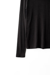 ソフトタートルネックTシャツ (ブラック)