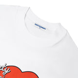 DCxRS フレイムタング長袖Tシャツ ホワイト