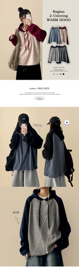 Elling Fleece Color Matching Nagrang Hoodie