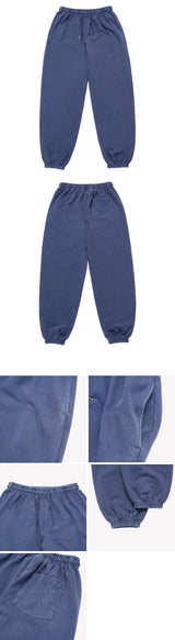 [24SS] BASIC LOGO PIGMENT WASHING PANTS NAVY